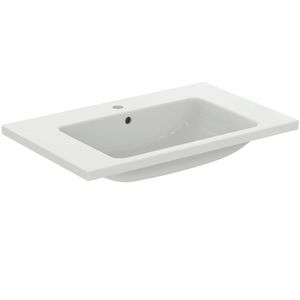 Wastafel I.LIFE-B VANITY dubbele wastafel 81x51cm 1x kraangat + overloop wit