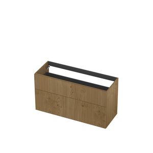 Onderkast 2L a-sym fineer gefreesd tbv greep 120cm natur