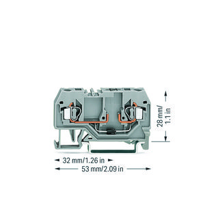 Moduleklem 2-draads met diode 1N4007 280-915/281-410 VVE=100