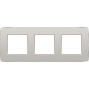 3-Voudige afdekplaat 71mm centerafst. Ori. light gre VVE=10