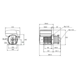 Centrifugaalpomp CME10-1 A-R-A-E-AQQE U-A-D-N 1x230V HR