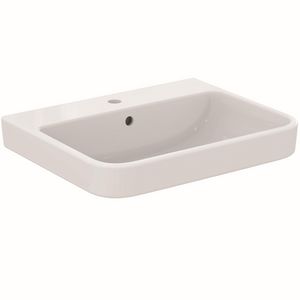 Wastafel I.LIFE-B 60x48cm met kraangat + overloop wit