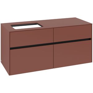 Wastafelonderkast Collaro 1200x548x500mm Wine Red C113B0AH