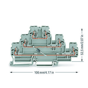 Moduleklem 3-etage diode 1N4007 grijs VVE=50