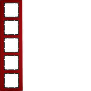 Afdekraam 5-v berker B.3 aluminium rood/antraciet mat