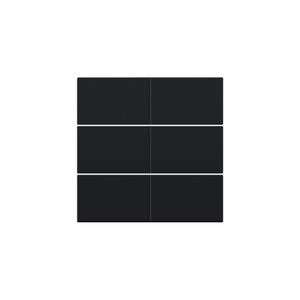 Afwerkingsset 6-voudige pot.vrij knop 24V black coat