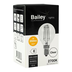 LED-lamp G45 CL FIL E14 3W 32W 350lm 827 helder