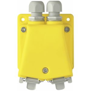 Datacom contactdoos flensdoos IP67 geel VVE=10