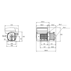 Centrifugaalpomp CME3-3 A-R-A-E-AQQE U-A-D-N 1x230V HR