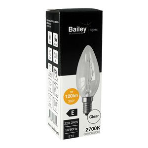 LED-lamp C35 CL FIL E14 1W 14W 120lm 827 helder