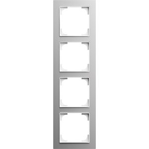 Afdekraam 4-voudig art-aluminium zilver (1724-4073)