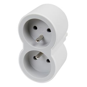 Contactstop Domino 2xPA wit-grijs VVE=10