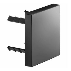 Afdekkap chroom/zwart geborsteld voor buisonderbreker vierkant 90x90mm