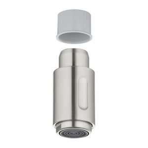 Spoeldouche v. minta keukenkraan met uittrekbare mousseur supersteel (rvs look)