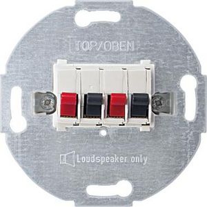 Luidsprekercontactdoos 2-voudig Polarwit Systeem M