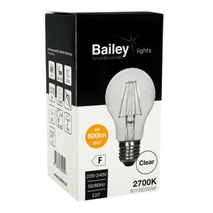 LED-lamp A60 CL FIL E27 6W 48W 600lm 827 helder