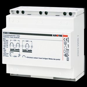 Veiligheidsbetrafo 12/24Vac voor continu-belasting