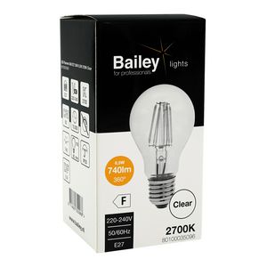LED-lamp A60 CL FIL E27 6.5W 56W 740lm 827 helder