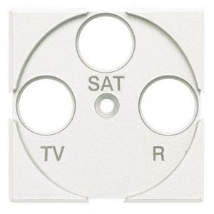 Afdekplaat R-TV-Sat 2 modulen Axolute White