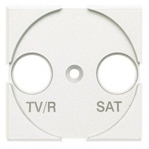 Afdekplaat TV-Sat 2 modulen Axolute White