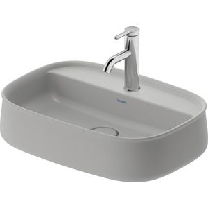 Zencha #237455 Opzetwastafel Grijs Zijdemat 550mm geslepen met kraangat