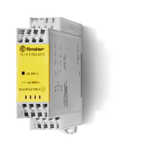 Relaismodule met gedwongen contacten 6A 12V DC 3M+1V