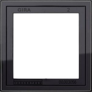 Montageadapter 1-voudig Gira E2 zwart