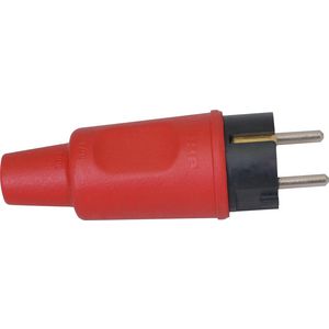 Stekker RA rubber IP44 rood VVE=10