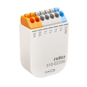 DALI-2-drukknopinterface met vier potentiaalvrije inputs