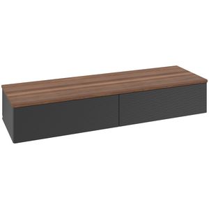 Sideboard Antao 1600x268x500mm Black Matt Lacquer L42102PD