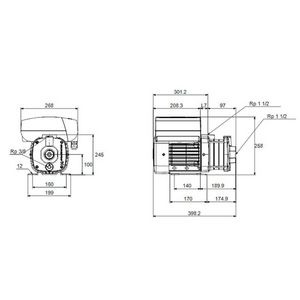 Centrifugaalpomp CME10-2 A-R-A-E-AQQE S-A-D-N 3x400V HR