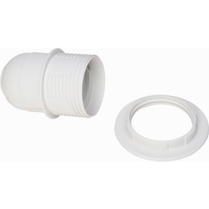 Lamphouder E27 met ring wit VVE=10
