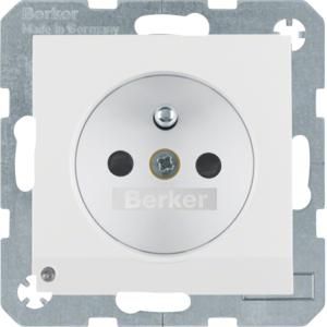 Wandcontactdoos penaarde led-orient. berker S.1/B.3/B.7 mat