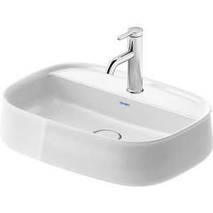 Zencha #237455 Opzetwastafel wit 550mm geslepen met kraangat