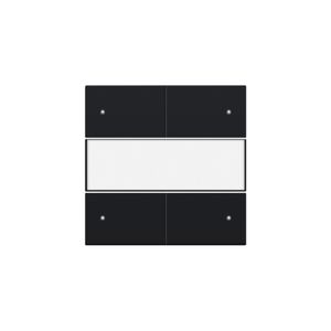 Afwerkingsset 4-voudige pot.vrij knop 24V Led/tekst black