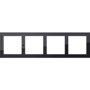 Montageadapter 4-voudig Gira E2 zwart