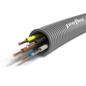 Rol a 50m. voorbedrade flexibele elektrobuis GY25 E VU 5G4 Std