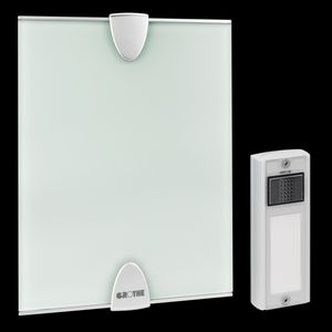 Draadloze gong incl. beldrukker/zender reikwijdte tot 500m.