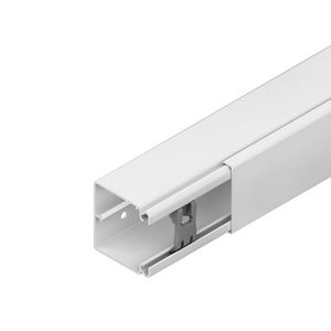 Lengte a 2m. kabelkanaal + deksel HKL6060.6 wit creme pvc RAL9001 62x60mm pvc wit