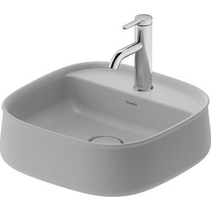 Zencha #237442 Opzetwastafel Grijs Zijdemat 420mm geslepen met kraangat