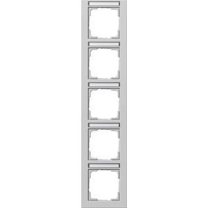 Afdekraam 5-voudig verticaal TK Gira E2 grijs m
