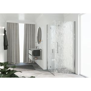 Deel rechts Y22GS hoekinstap 760-780x2000mm chroom aqua