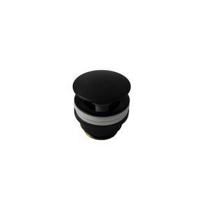 Plug push-open 1.1/4" m. overloop mat zwart