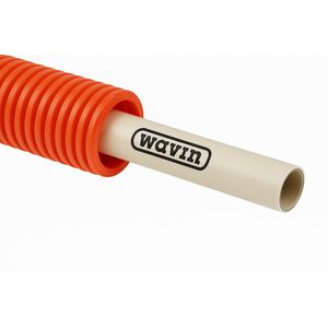 Rol a 50mtr. TIGRIS meerlagenbuis PEX/AL Buis+Mantel rood 25x2,5mm