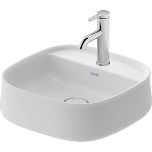 Zencha #237442 Opzetwastafel wit Zijdemat 420mm geslepen met kraangat