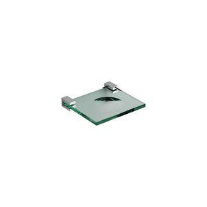 Quadria zeepschaal, chroom en helder gla