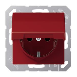 Wandcontactdoos AS-univ.rood slagv m.R/A&ki.beveil.