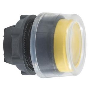 Kop drukknop Verhoogd Terugvering Ø22mm Geel Harmony XB5