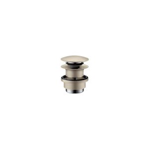 Axor afvoergarnituur PushOpen brushed nickel met overloop