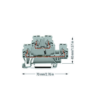 Moduleklem 2-etage diode 1N4007 grijs VVE=50